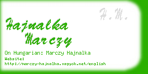 hajnalka marczy business card